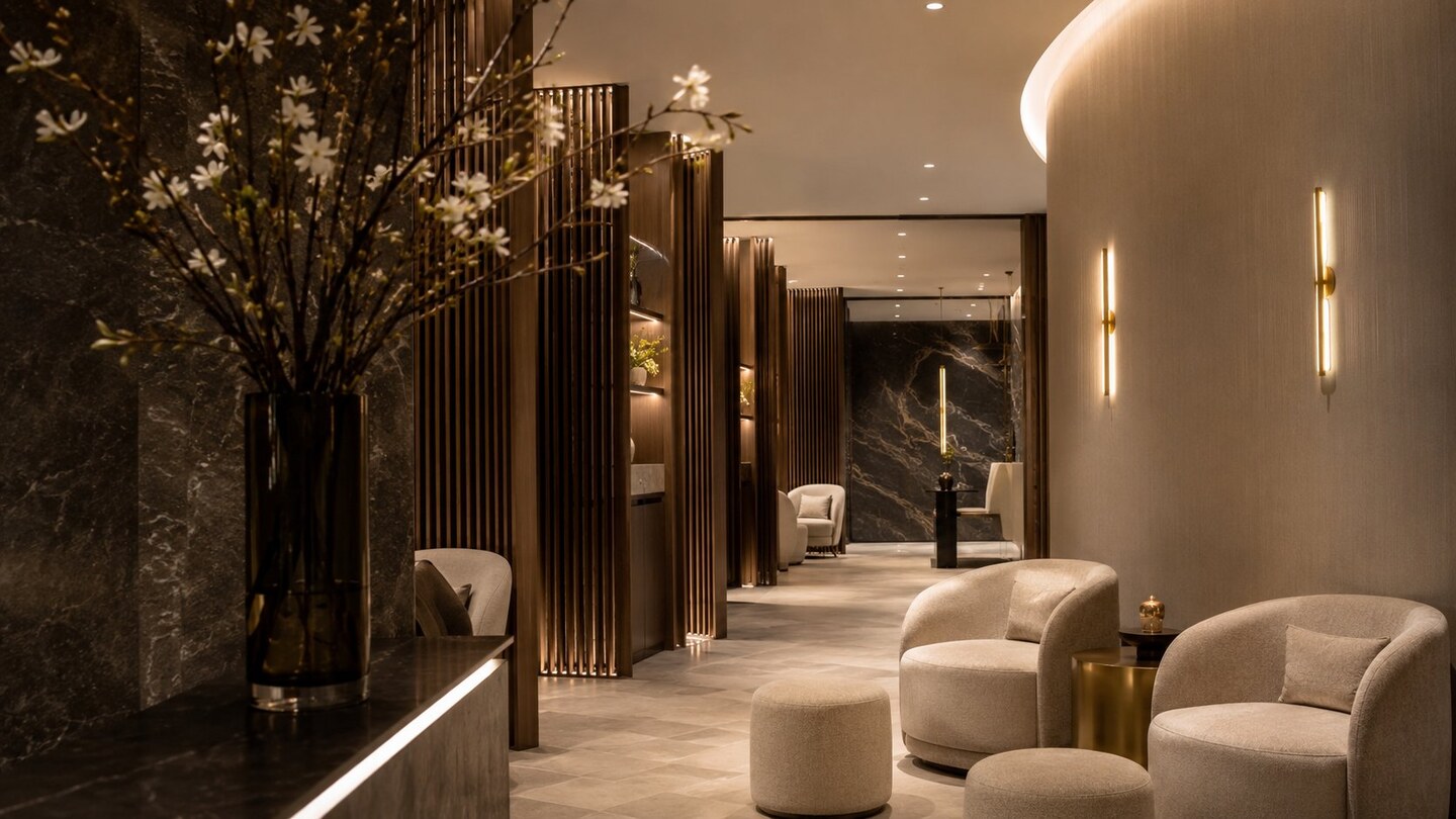 Premium aesthetic clinic interior design and patient experience